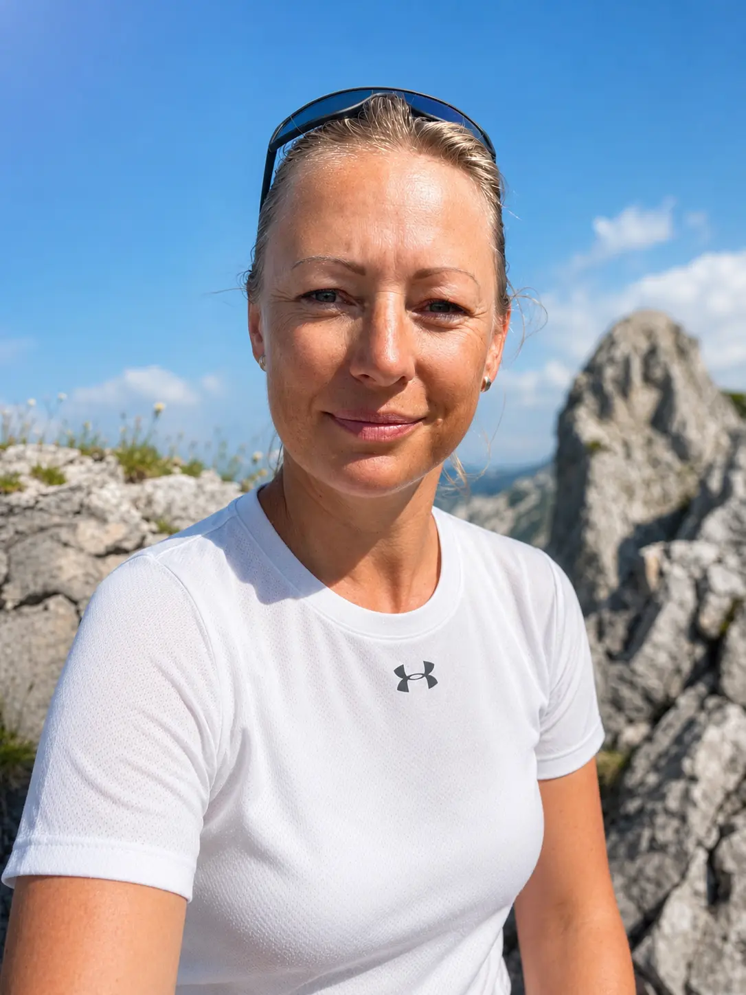 Sabine Doubrava bei einer Bergtour